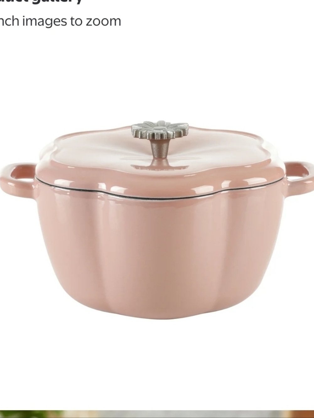 Pioneer Woman 3qt Pink Floral Shaped Dutch Oven